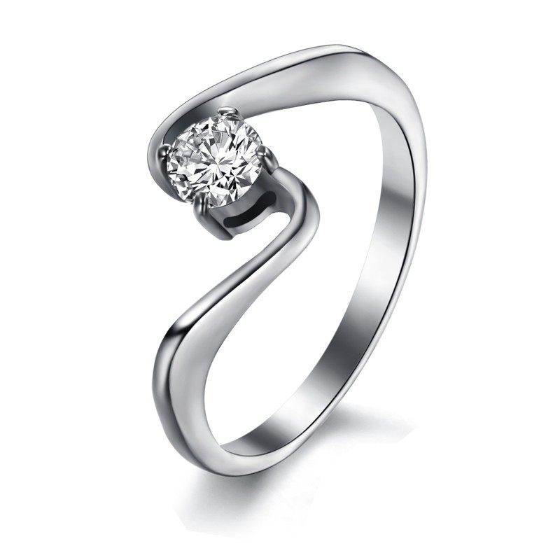Anel Feminino De Titânio Com Strass De Renome Mundial Anel Feminino De Titânio Com Strass De Renome Mundial