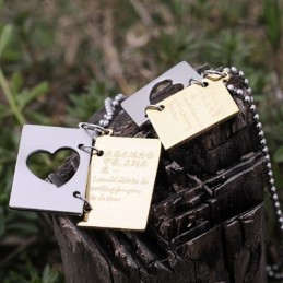 Colar De Titânio Para Casais Carta De Amor Exclusiva Para Casais