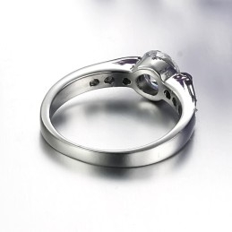 Anel De Titânio Feminino De Qualidade Estável Com Strass