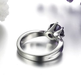 Anel Feminino De Titânio Com Diamante Roxo, Vendendo Bem Em Todo O Mundo