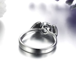 Anel De Titânio Feminino De Qualidade Estável Com Strass