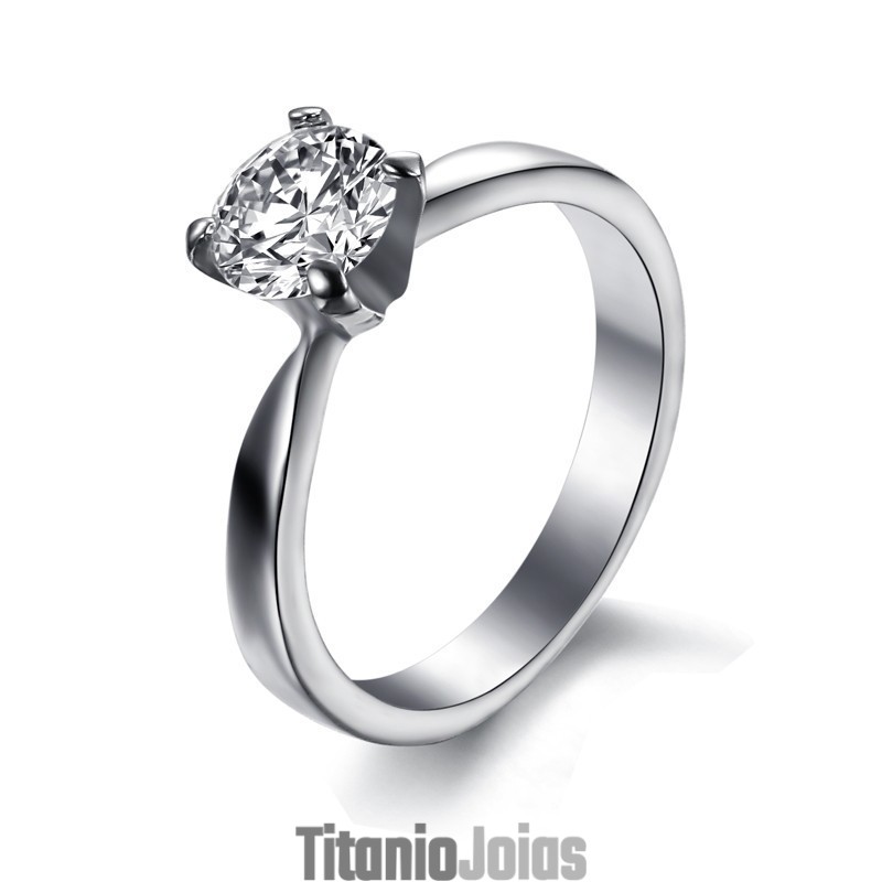 Anel Feminino De Titânio Com Desempenho Confiável E Strass Anel Feminino De Titânio Com Desempenho Confiável E Strass