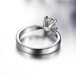 Anel Feminino De Titânio Com Desempenho Confiável E Strass