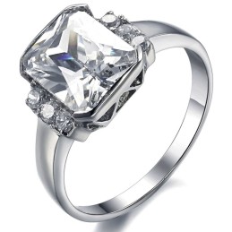 Anel Feminino De Titânio Com Strass, Famoso Por Sua Alta Qualidade