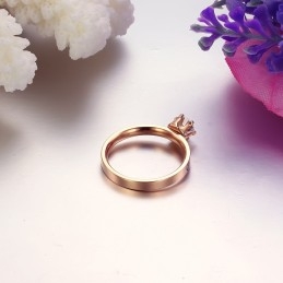 Anel Feminino De Titânio Com Strass, Qualidade E Quantidade Garantidas