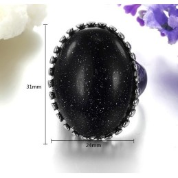 Anel De Titânio Quartzo Exagerado Completo Em Especificações