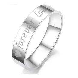 Anel De Titânio Clássico De Excelente Qualidade Para Amantes