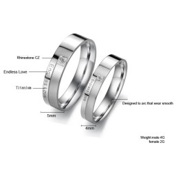 Qualidade E Quantidade Garantidas Anel De Titânio Endless Love Para Amantes