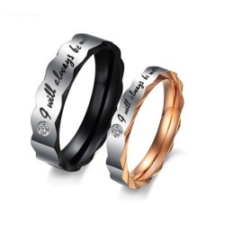 Anel De Titânio Com Reputação Confiável Para Amantes Com Strass