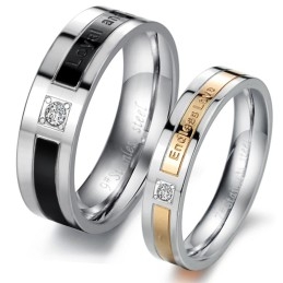 O Rei Da Quantidade Anel De Titânio Para Amantes Com Diamante