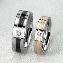 O Rei Da Quantidade Anel De Titânio Para Amantes Com Diamante