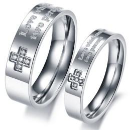 Anel De Titânio Com Strass Para Amantes, Vendendo Bem Em Todo O Mundo