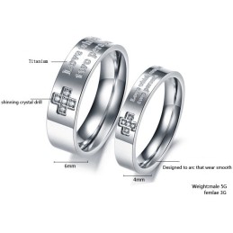 Anel De Titânio Com Strass Para Amantes, Vendendo Bem Em Todo O Mundo