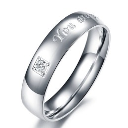 Anel De Titânio Com Strass E Qualidade E Quantidade Garantidas Para Amantes