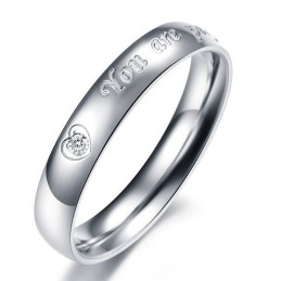 Anel De Titânio Com Strass E Qualidade E Quantidade Garantidas Para Amantes