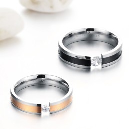 Anel De Titânio De Desempenho Confiável Para Amantes Com Strass