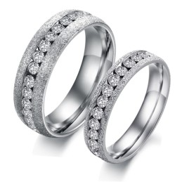 Anel De Titânio Com Pérolas E Areia Para Amantes