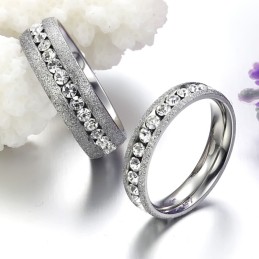 Anel De Titânio Com Pérolas E Areia Para Amantes