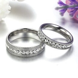 Anel De Titânio Com Pérolas E Areia Para Amantes