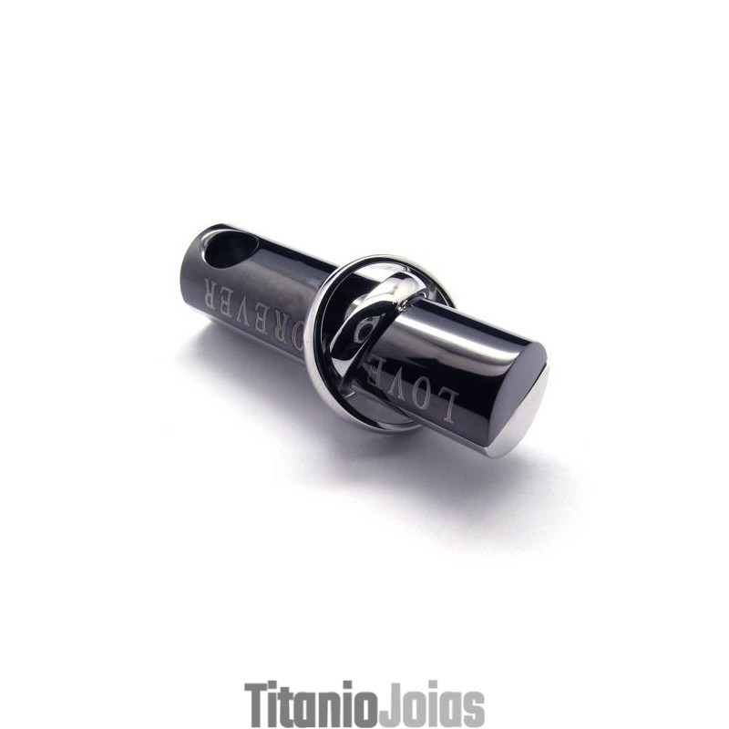 Colar Com Pingente De Titânio Fashion Love Forever (Preto) Colar Com Pingente De Titânio Fashion Love Forever (Preto)