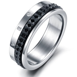 Anel De Titânio Endless Love De Excelente Qualidade Para Amantes Com Strass