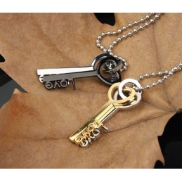 Colar Com Pingente De Titânio Love Key Sweetheart Lovers