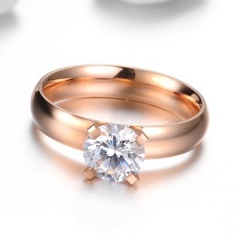 Anel Feminino De Titânio Com Strass De Grande Variedade