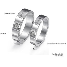 Anel De Titânio Com Qualidade E Quantidade Garantidas Para Amantes Com Diamante