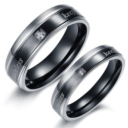 Anel De Titânio Elegante E De Qualidade Estável Para Amantes