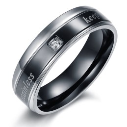Anel De Titânio Elegante E De Qualidade Estável Para Amantes