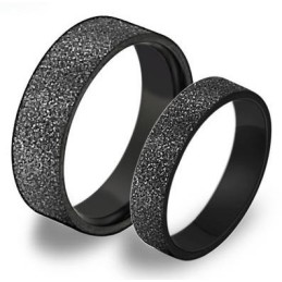 Anel De Titânio Preto De Qualidade Superior Para Amantes