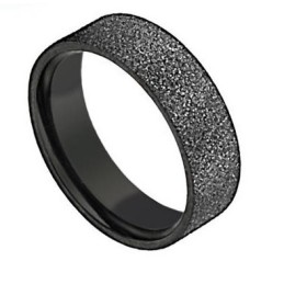 Anel De Titânio Preto De Qualidade Superior Para Amantes
