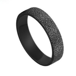 Anel De Titânio Preto De Qualidade Superior Para Amantes