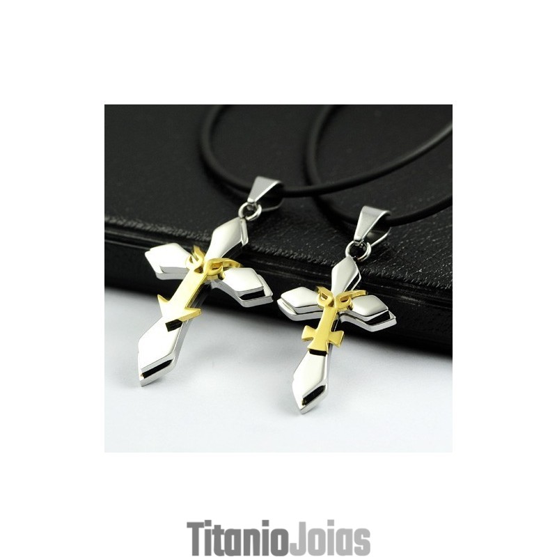 Pingente E Colar De Titânio Da Fashion Couple (Um Par) Pingente E Colar De Titânio Da Fashion Couple (Um Par)