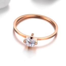 Anel De Titânio De Qualidade Confiável Para Amantes Com Strass