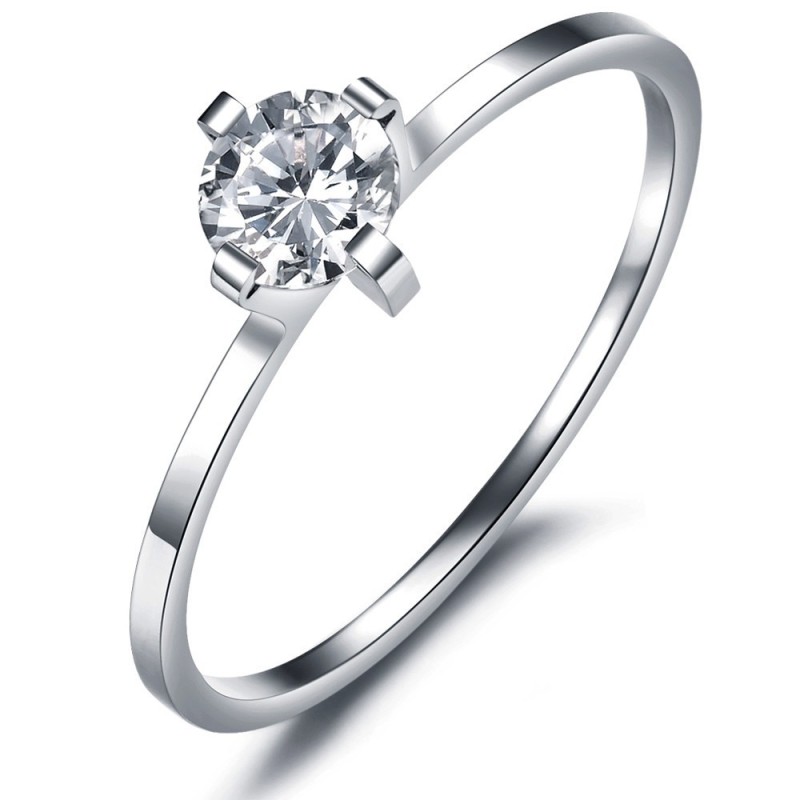 Anel De Titânio De Desempenho Confiável Para Amantes Com Strass Anel De Titânio De Desempenho Confiável Para Amantes Com Strass