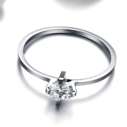 Anel De Titânio De Desempenho Confiável Para Amantes Com Strass