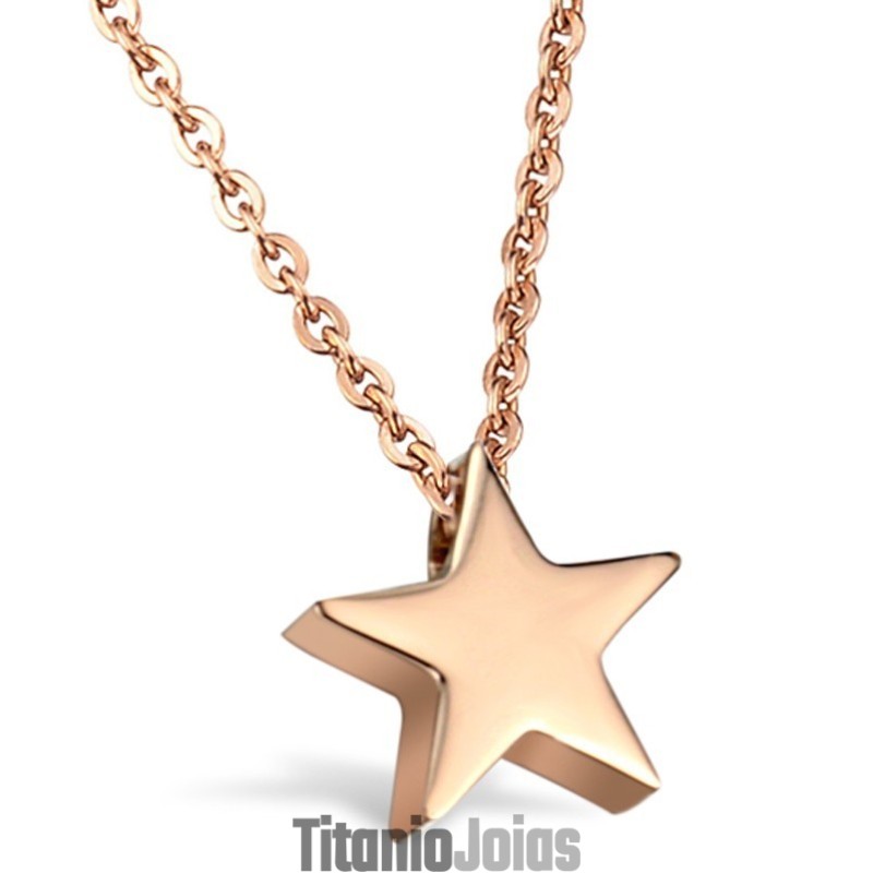 Colar De Titânio Estrela De Excelente Qualidade Colar De Titânio Estrela De Excelente Qualidade