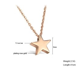 Colar De Titânio Estrela De Excelente Qualidade