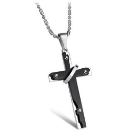 Colar De Titânio Com Cruz De Grande Variedade