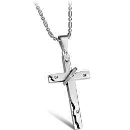 Colar De Titânio Com Cruz De Grande Variedade