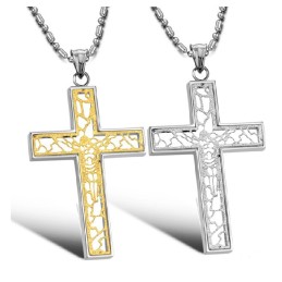 Colar De Titânio Com Cruz Masculina The Queen Of Quality