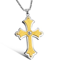 Colar Feminino De Titânio Com Cruz E Strass Completo Em Especificações