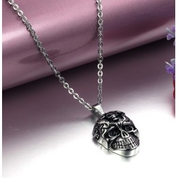 Colar De Titânio Com Caveira Masculina De Qualidade Superior