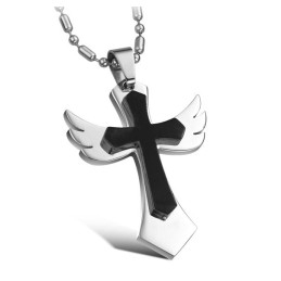Colar De Titânio Com Cruz De Qualidade Estável
