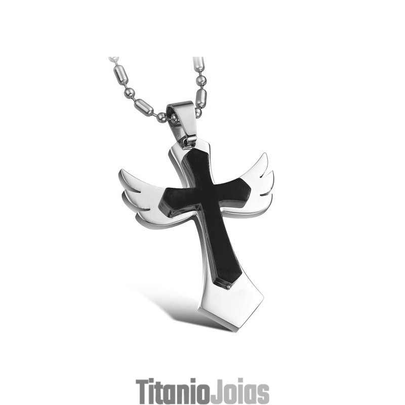 Colar De Titânio Com Cruz De Qualidade Estável Colar De Titânio Com Cruz De Qualidade Estável