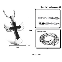 Colar De Titânio Com Cruz De Qualidade Estável