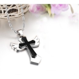 Colar De Titânio Com Cruz De Qualidade Estável
