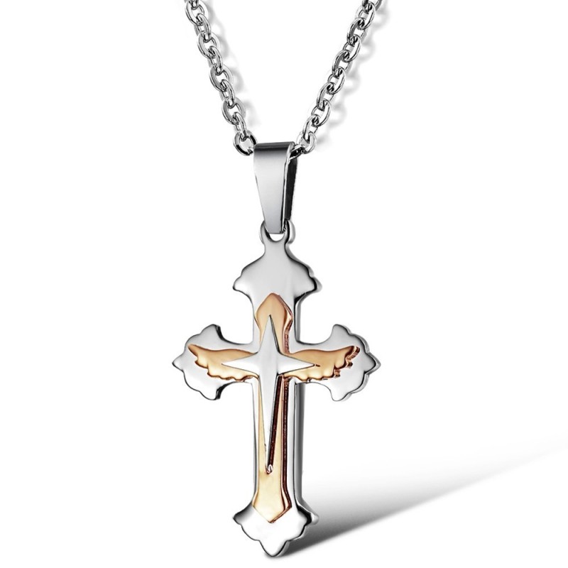 Colar De Titânio Com Cruz De Qualidade Superior Colar De Titânio Com Cruz De Qualidade Superior