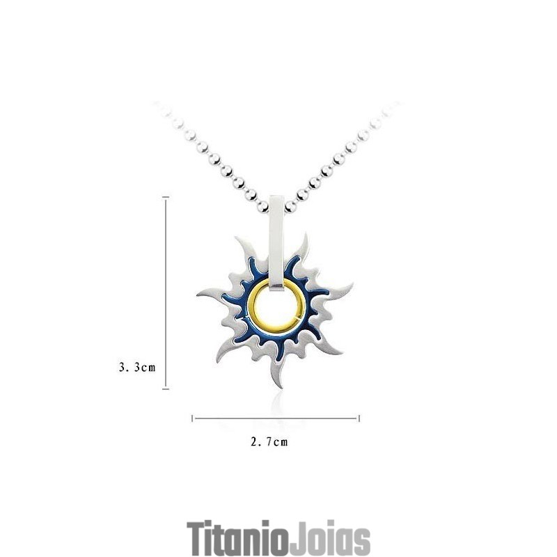 Pingentes E Colar Masculinos De Titânio Puro Da Moda, Roda Do Sol Pingentes E Colar Masculinos De Titânio Puro Da Moda, Roda Do Sol